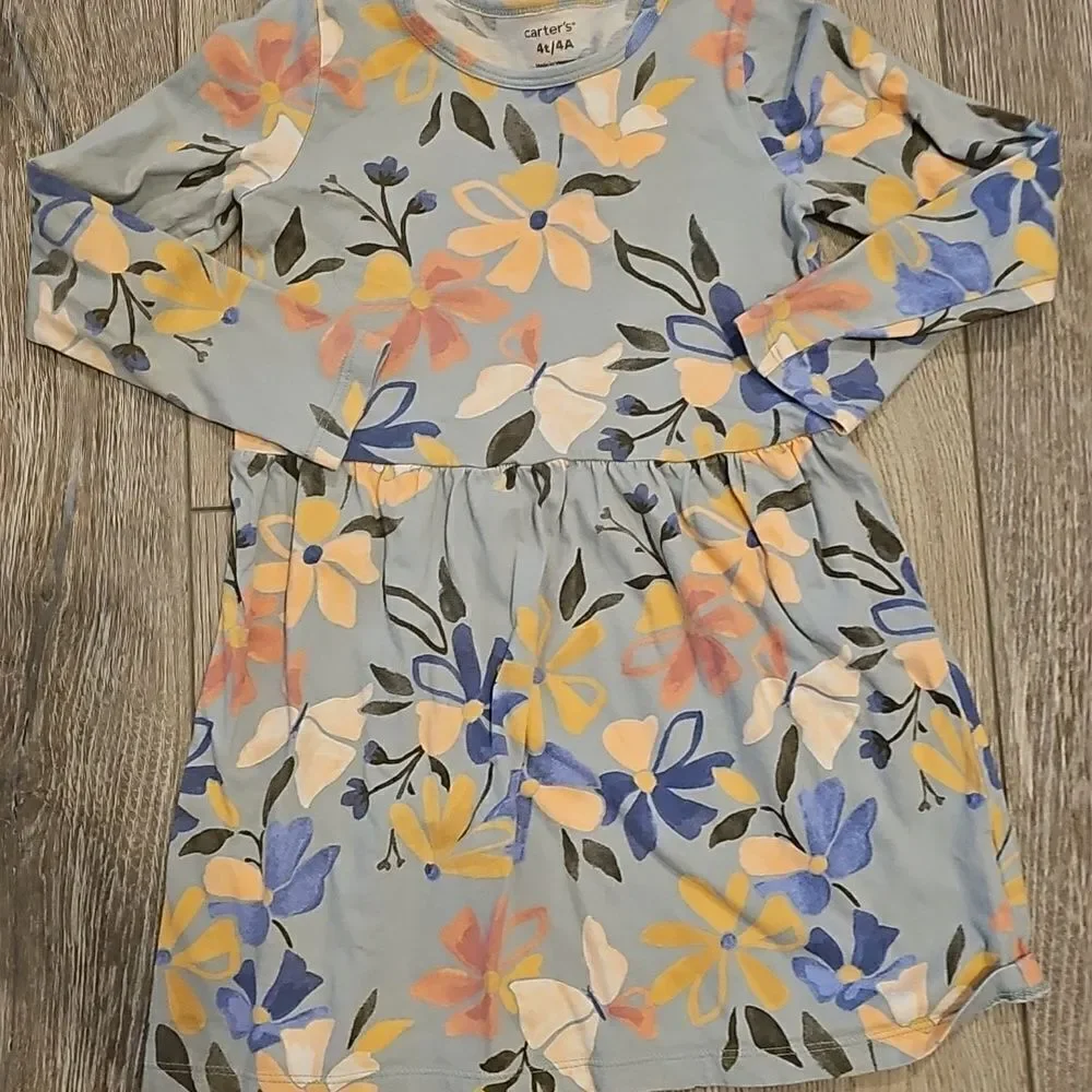 Carter's Vibrant Blue and Yellow Casual Dress